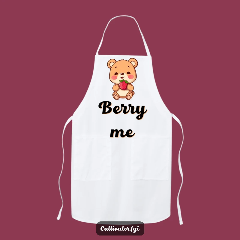 Funny Bear Berry Apron: Cook with Pride and Playful Charm