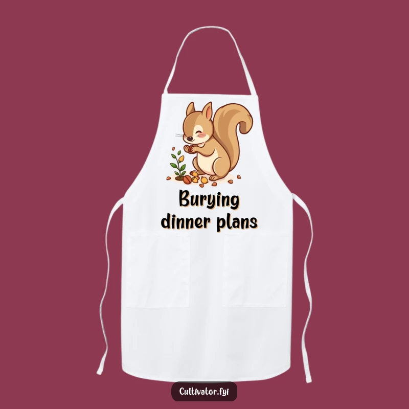 Funny Squirrel Nut Scatter Apron: Cook with Woodland Spirit