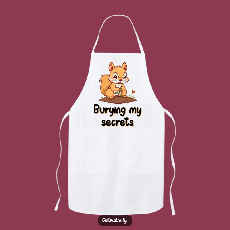 Funny Squirrel Planting Apron: Protect Your Clothes with Cute Determination