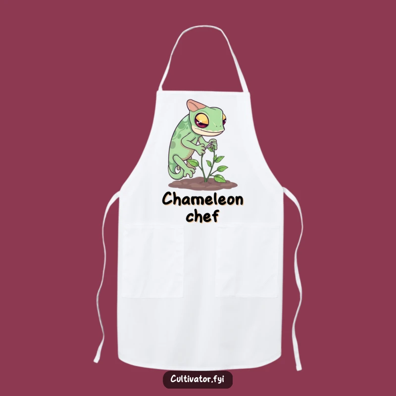 Funny Chameleon Measuring Apron: Humorous Wear for Nature Enthusiasts