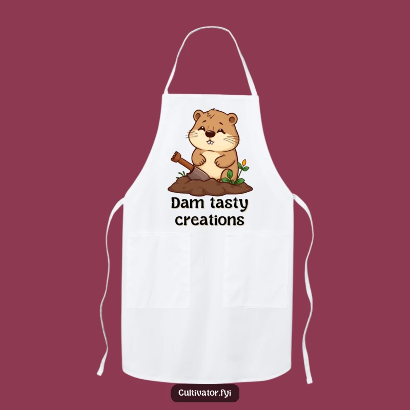 Funny Beaver Apron - Chef's Gardener's Companion, Practical Funny Gift