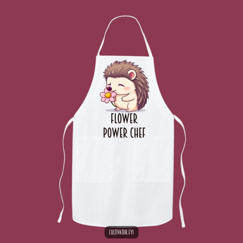 Funny Hedgehog Flower Apron - Contented Smelling Bloom, Perfect Garden Gift