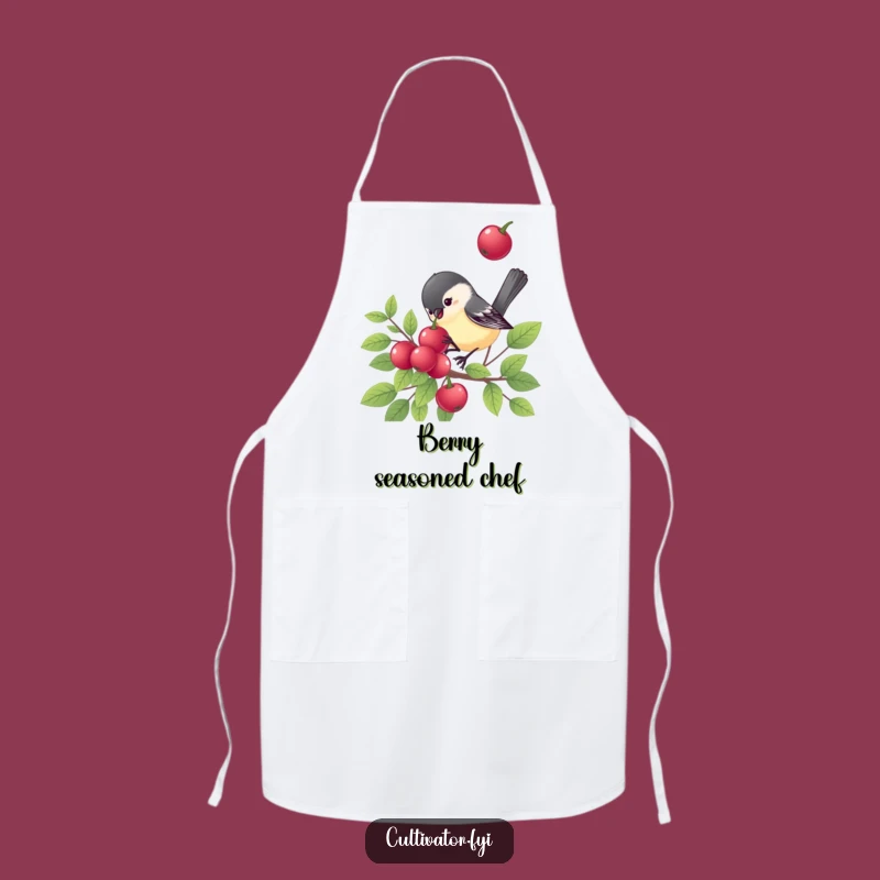 Funny Chickadee Apron: Kitchen Cheer, Berry Picking Fun, Perfect Funny Gift for Cooks