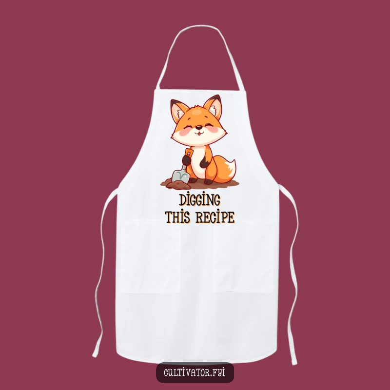 Funny Fox Digging Apron: Protect Your Clothes with Bold, Humorous Gardening Style