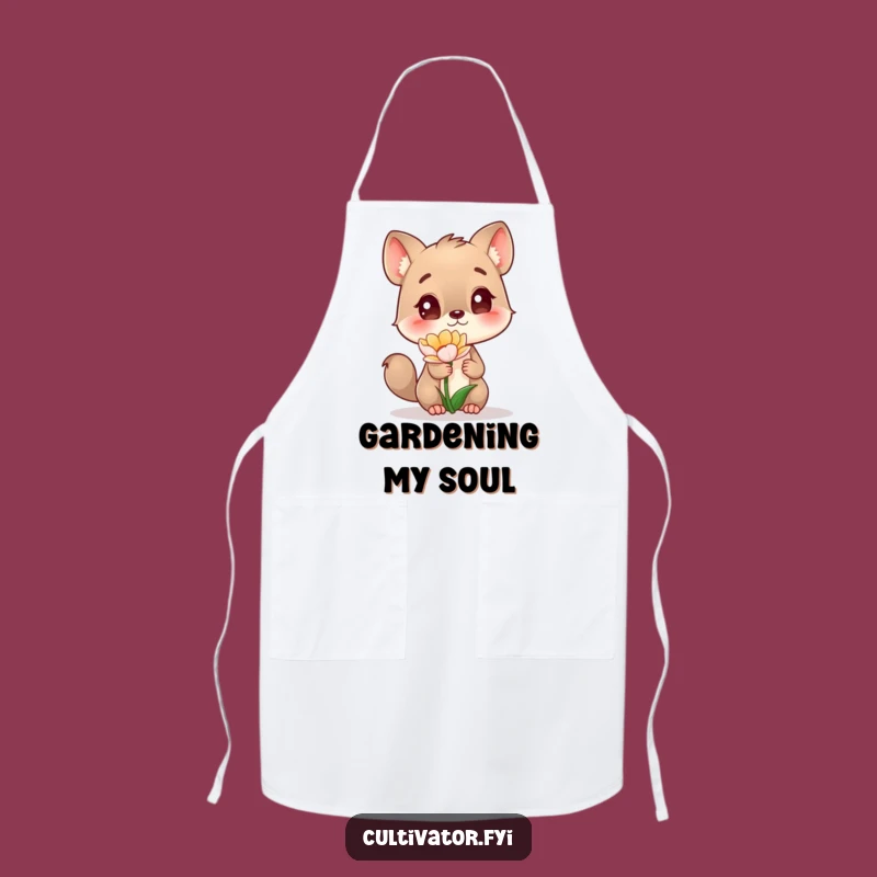 Funny Curious Animal Apron: Cooking with Flower Fascination, Chef's Delight Gift