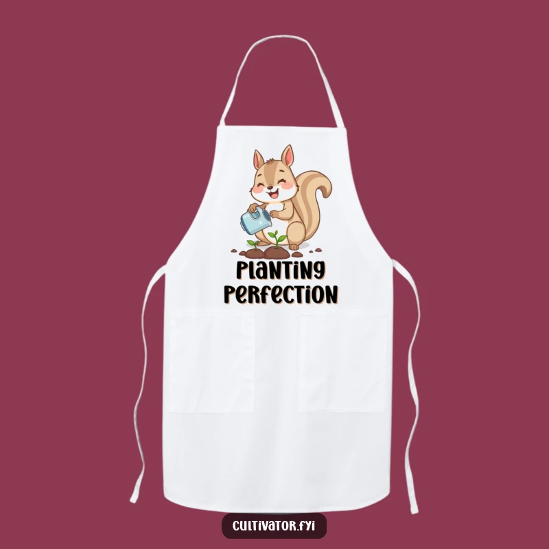 Funny Squirrel Planting Apron - Garden Humor for Growers