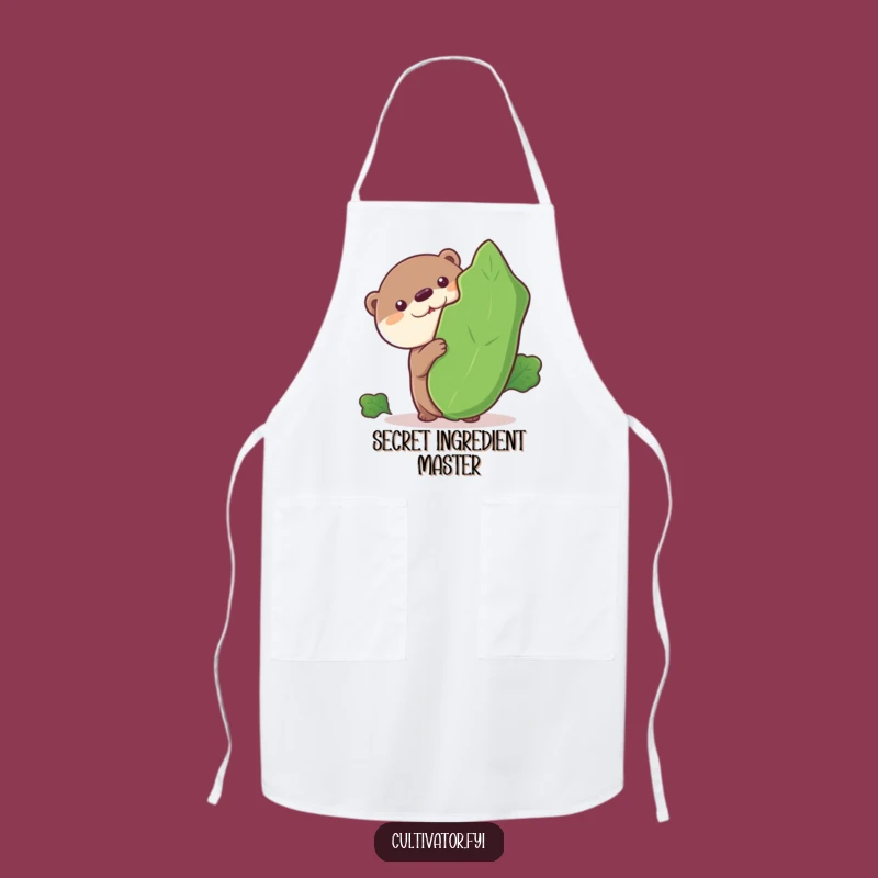 Funny Otter Apron: Curious Chef, Veggie Lover, Hilarious Kitchen Gift