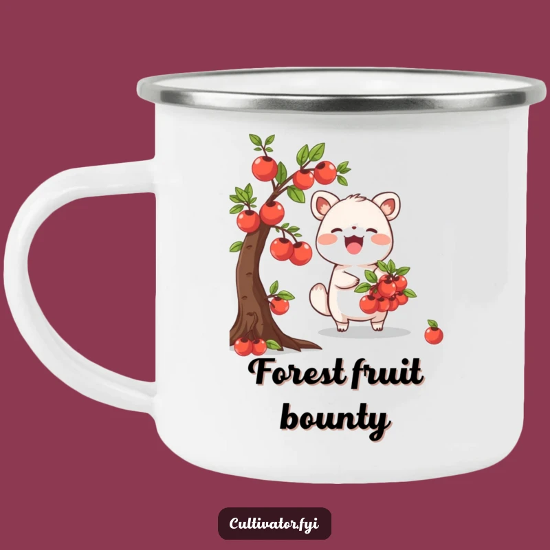 Funny Fruit Harvester Camping Mug: Joyful Animal Funny Gift for Outdoor Gardens