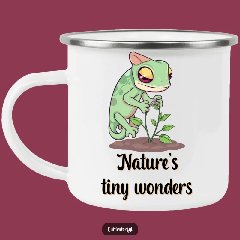 Funny Chameleon Measuring Camping Mug: Durable Science-Themed Outdoor Gift