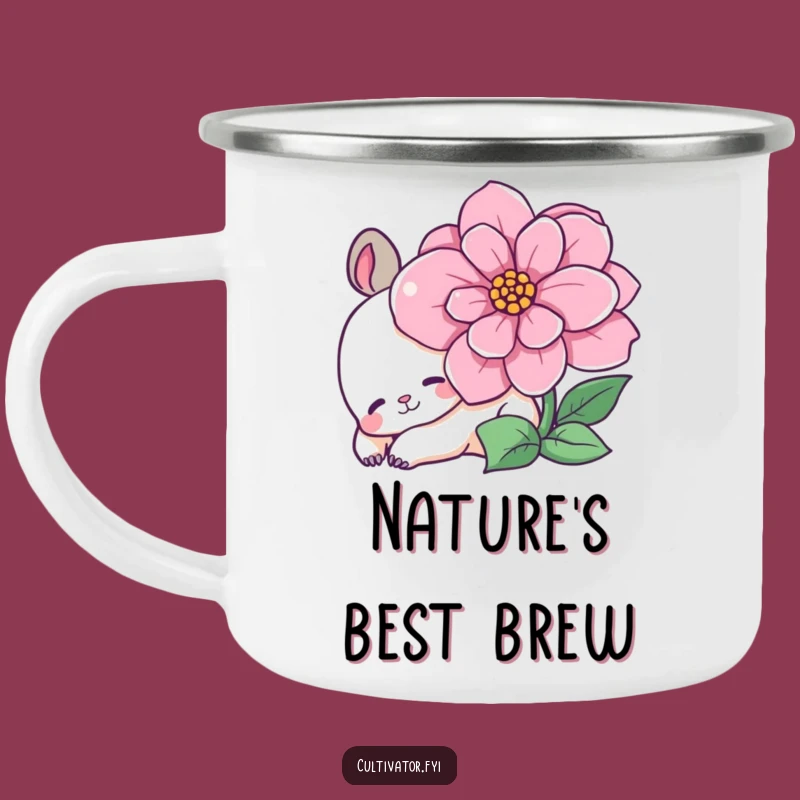 Funny Content Animal Camping Mug: Bloom Buddy Adventure - Rugged Funny Gift