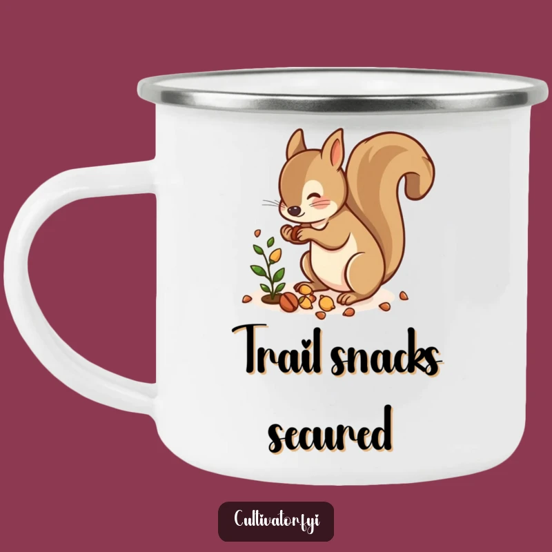 Funny Squirrel Nut Scatter Camping Mug: Enjoy Nature's Humor Outdoors