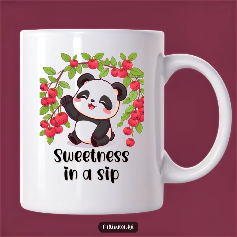 Funny Panda Berry Picking Mug - Sweet Treat Lover Gift!