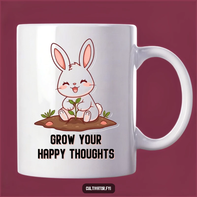 Funny Rabbit Planting Seed Mug: Hilarious Garden Gift for Plant Lovers