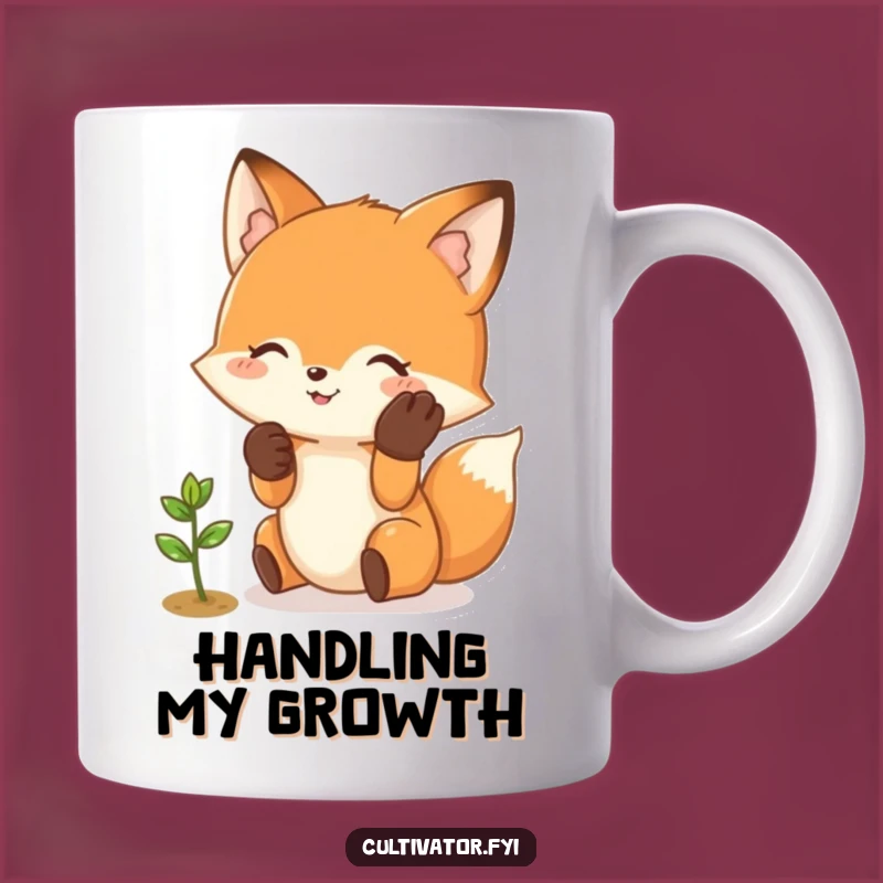 Funny Fox Gardener Mug: Gentle Sprout Tending Friend, Perfect Funny Gift!