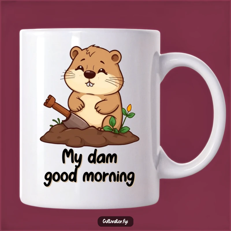 Funny Beaver Gardener Mug - Diligent Digging, Perfect Gift for Garden Lovers