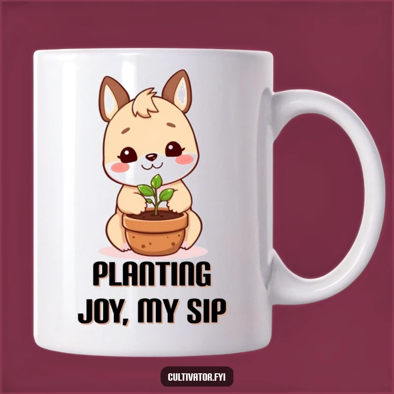 Funny Gardener Animal Mug: Happy Planting, Perfect Funny Gift for Plant Lovers