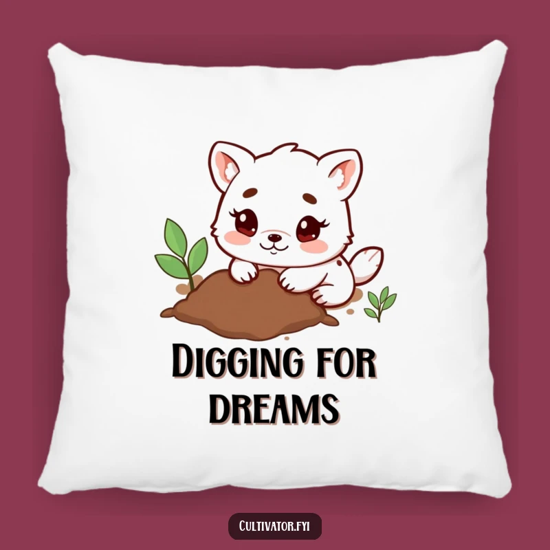 Funny Digging Animal Pillow: Cozy Garden Accent, Charming Gift