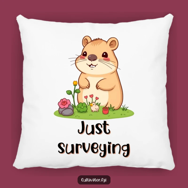 Funny Capybara Pillow: Cozy Garden Decor Accent, Perfect Soft Funny Gift