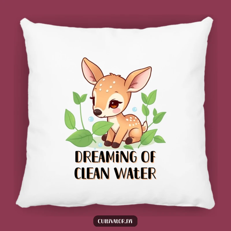 Funny Deer Dew Drop Pillow - Soft Cushion for Tranquil Comfort - Perfect Funny Gift