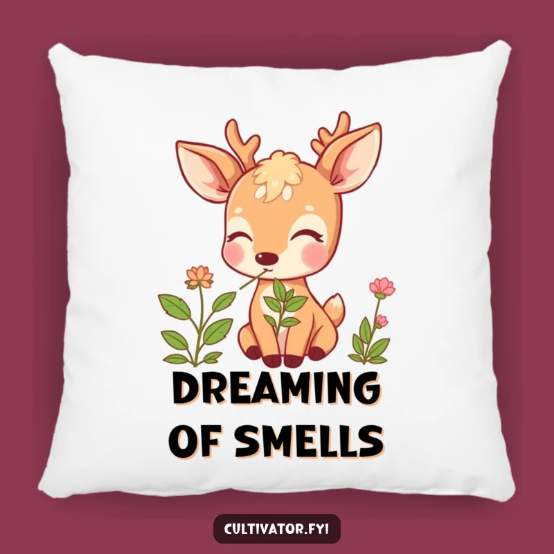 Funny Deer Herb Pillow: Cozy Nature Accent, Adorable Soft Funny Gift
