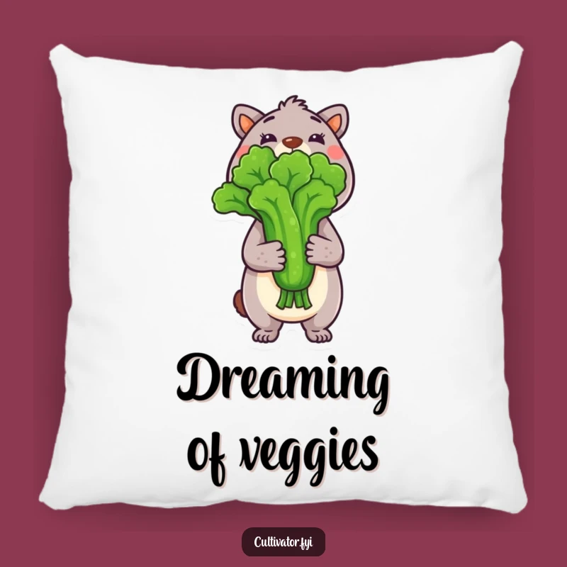 Funny Harvest Animal Pillow: Cozy Veggie Pride Accent, Charming Gift