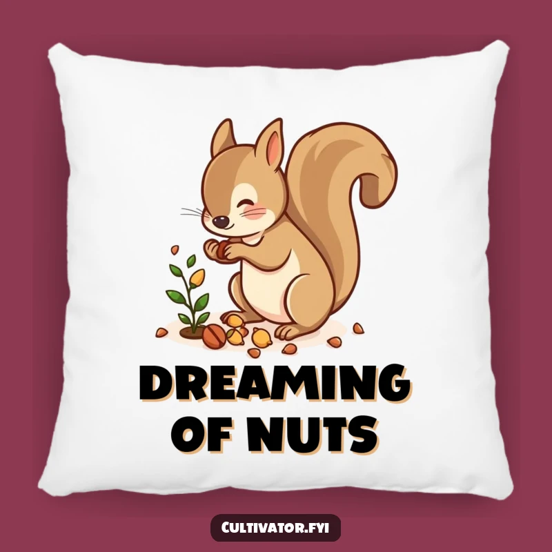 Funny Squirrel Nut Scatter Pillow: Cozy Up with Woodland Charm