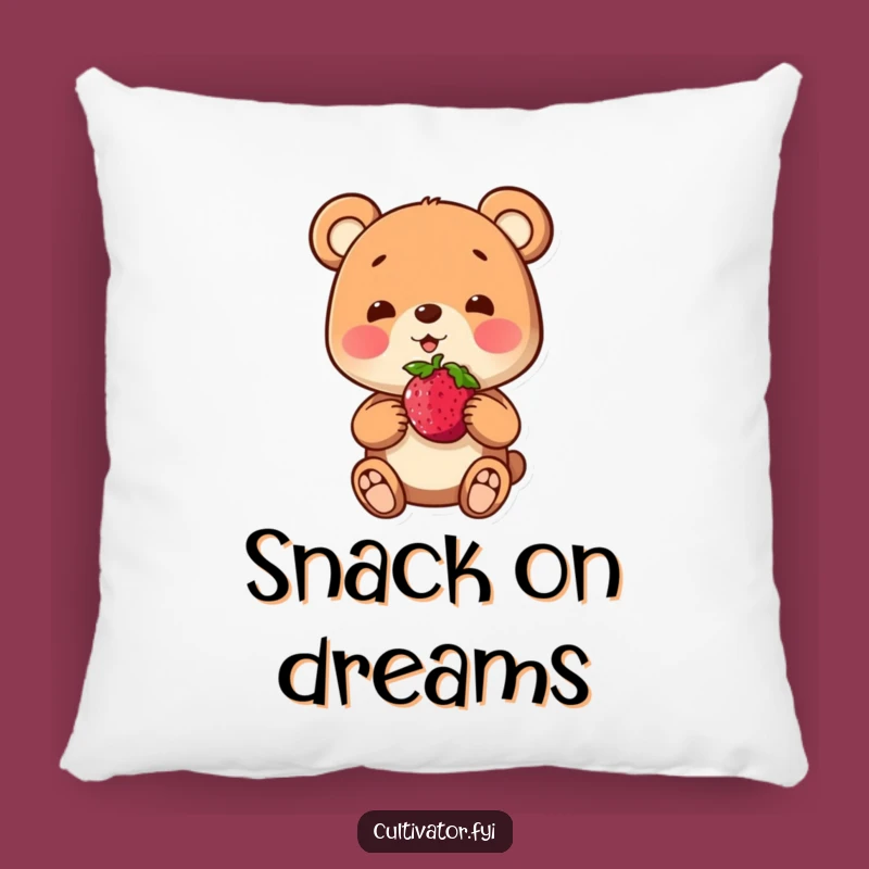 Funny Bear Berry Pillow: Cozy Comfort with a Proud Touch