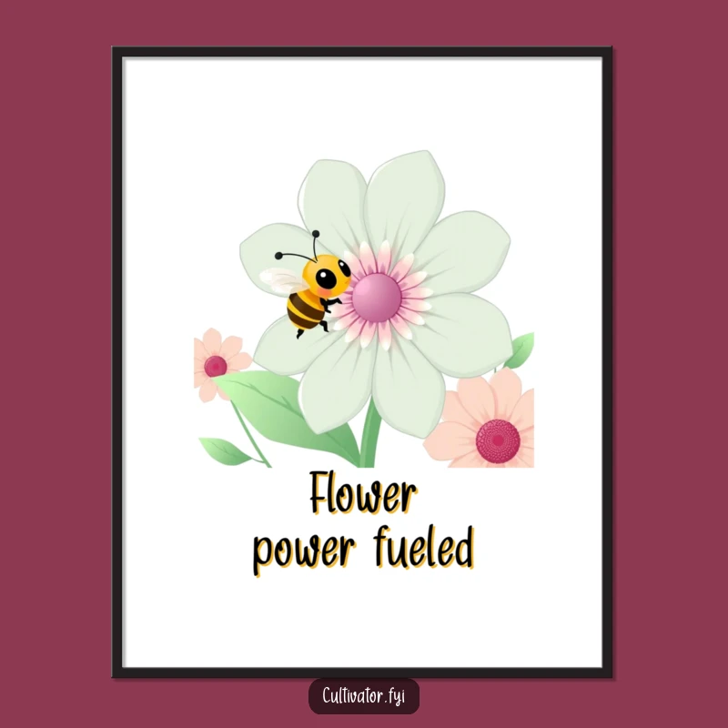 Funny Bee Digital Art: Instant Garden Vibes, Vibrant Art, Perfect Funny Gift Decor