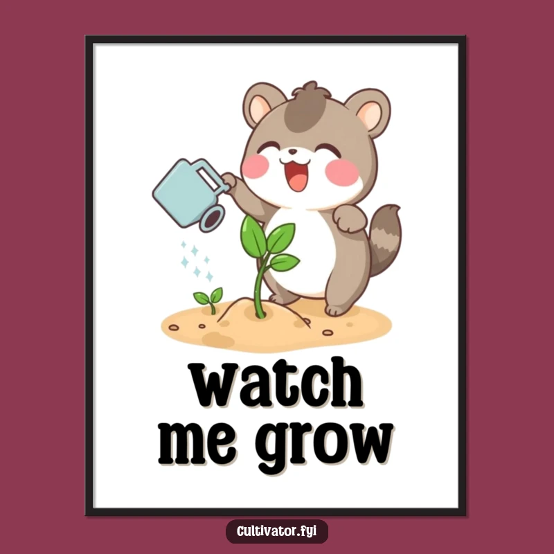 Funny Plant Parent Animal Digital Art: Instant Growth, Perfect Funny Gift!