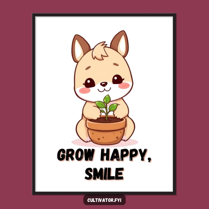 Funny Gardener Animal Digital Art: Instant Bloom, Perfect Funny Gift!
