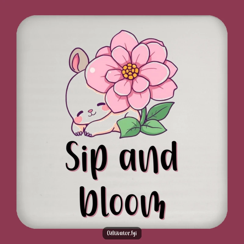 Funny Content Animal Coaster: Bloom Buddy Protection - Chic Funny Gift