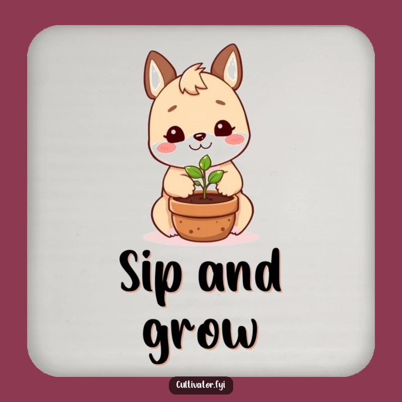 Funny Gardener Animal Coaster: Plant Protection, Charming Funny Gift!