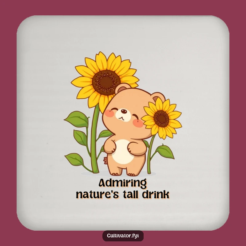 Funny Giggling Bear Drink Coasters (Set of 4) - Protect Furniture with Humor