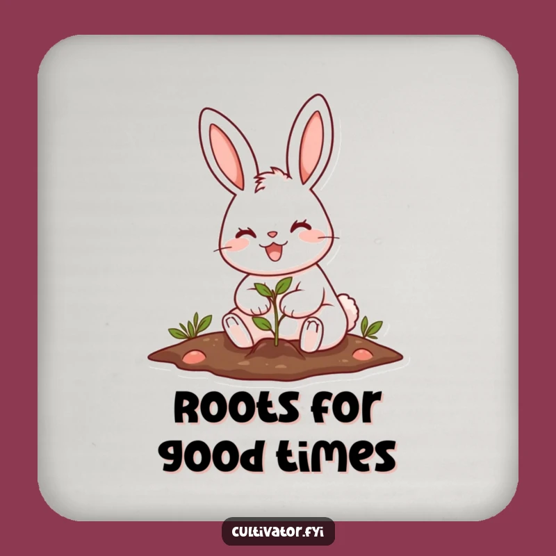 Funny Rabbit Garden Coasters: Protect Surfaces with Plant Love