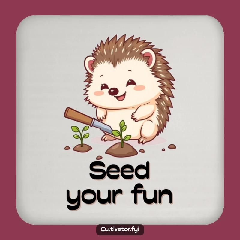 Funny Hedgehog Coaster: Protect Surfaces, Garden Art, Perfect Funny Gift Set