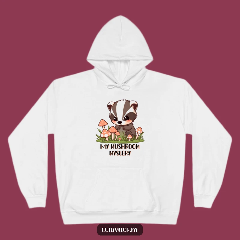 Cozy Funny Badger Hoodie - Warm Forest Exploration Comfort - Ideal Funny Gift