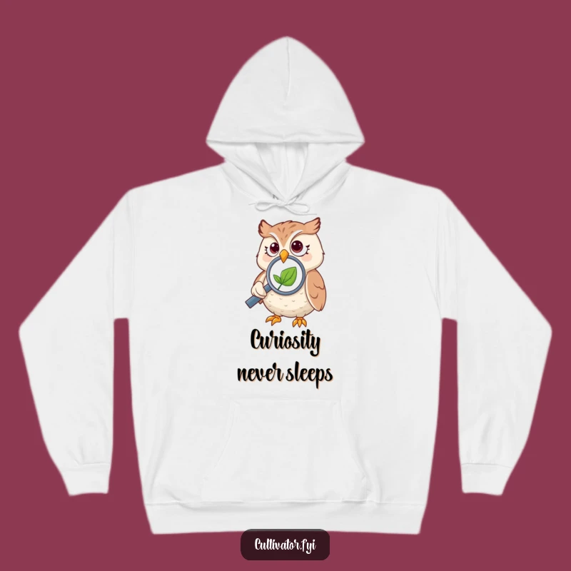 Cozy Funny Owl Magnifying Hoodie - Warm Explorer Comfort!