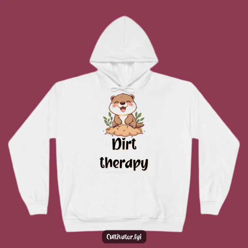 Cozy Funny Otter Digging Hoodie: Warm Comfort for Playful Souls