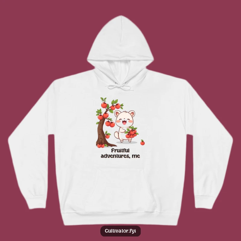 Funny Fruit Harvester Hoodie: Cozy Joyful Animal Funny Gift for Garden Comfort