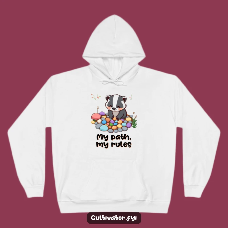 Funny Badger Garden Hoodie - Cozy Comfort with Nature's Serenity