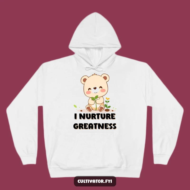 Funny Bear Cub Sprout Hoodie: Cozy Up with Hilarious Growth Vibes