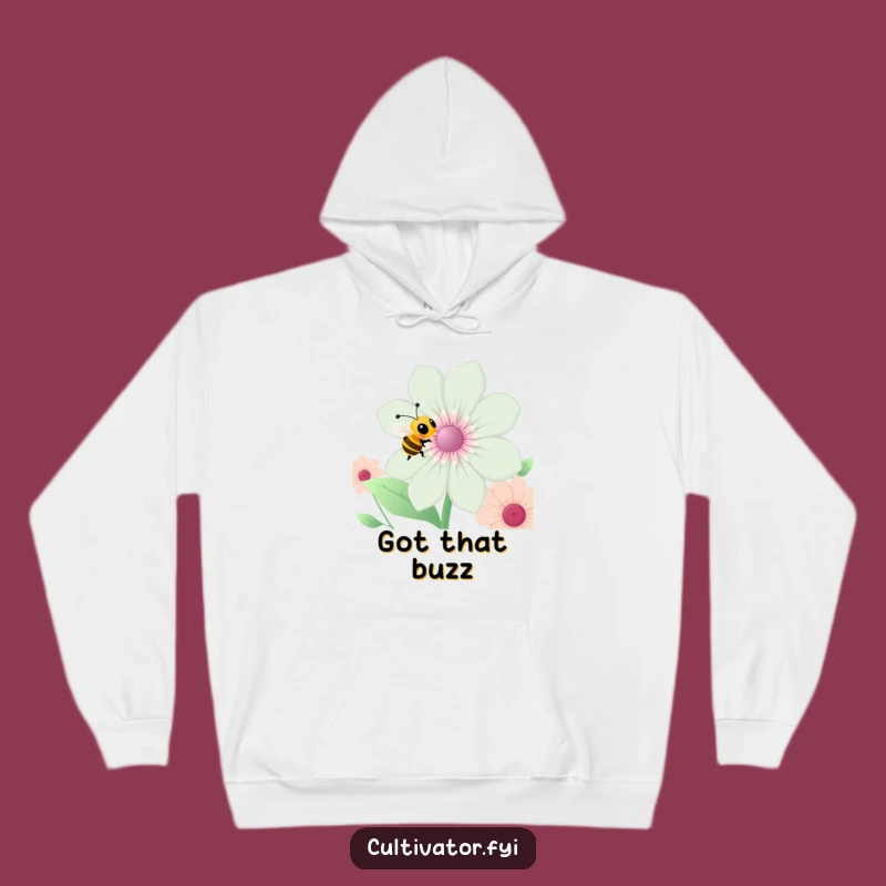 Funny Bee Hoodie: Cozy Buzz, Happy Gardener, Ultimate Funny Gift for Comfort