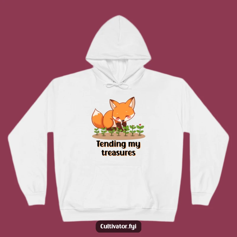 Funny Fox Hoodie - Cozy Gardener's Friend, Warm and Funny Gift