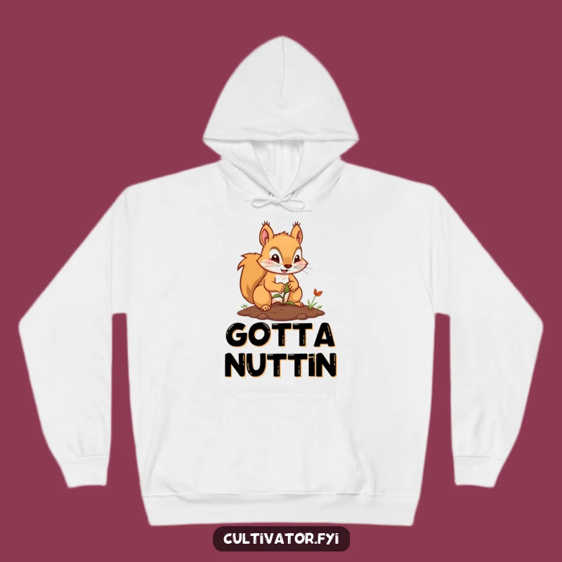 Cozy Funny Squirrel Planter Hoodie: Warmth for Diligent Souls