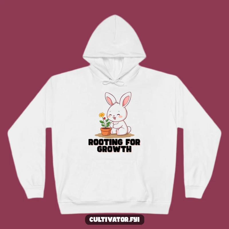 Cozy Funny Bunny Gardener Hoodie: Cute Plant Design, Great Funny Gift for Plant Lovers