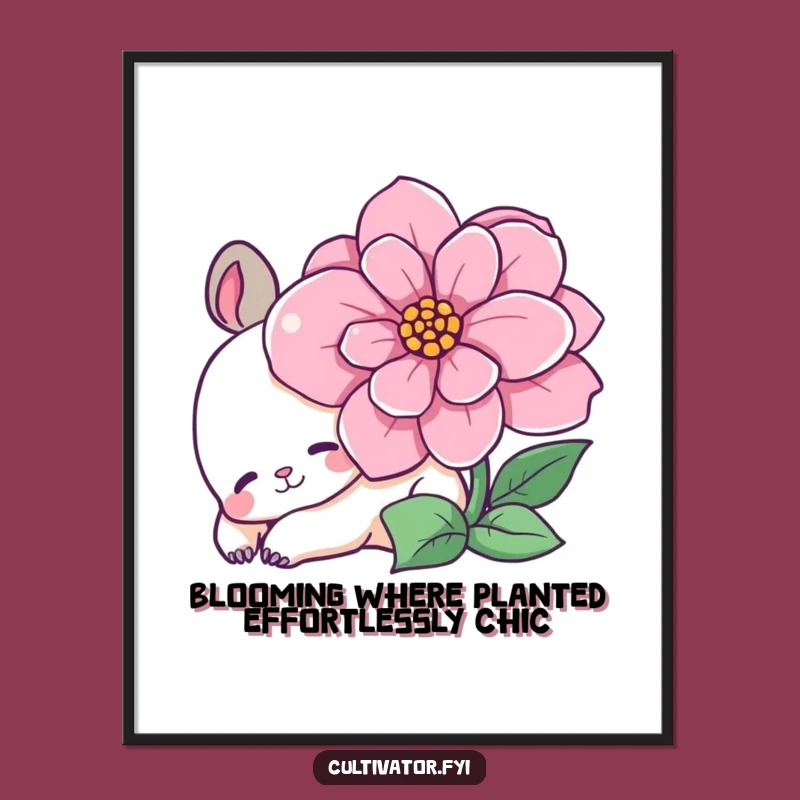 Zen Free Printable Wall Art: Funny Relaxing Animal Bloom Decor, DIY Gift