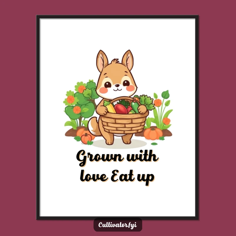 Quirky Free Printable Wall Art: Abundant Harvest Animal Decor, DIY Gift