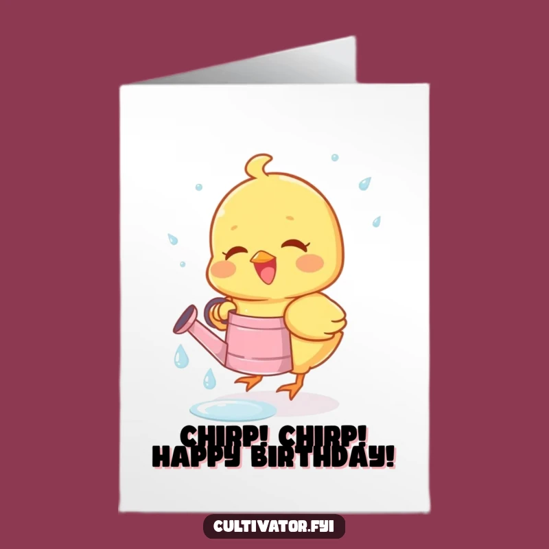 Free Printable Birthday Card: Dewdrop Chick Cheer, Funny Downloadable Gift!
