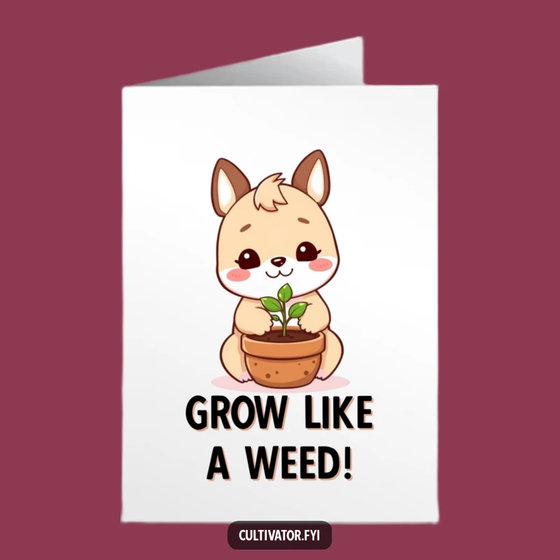 Funny Free Printable Birthday Card: Planting Smiles Downloadable Gift