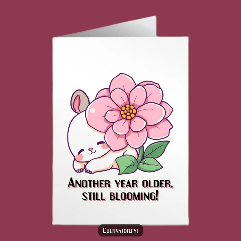 Funny Free Printable Birthday Card: Relaxing Animal Bloom Design, Perfect DIY Gift